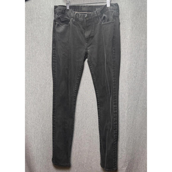 John Varvatos Men's 30X30 Black Regular Straight Cigarette Leg Jeans - Picture 1 of 15
